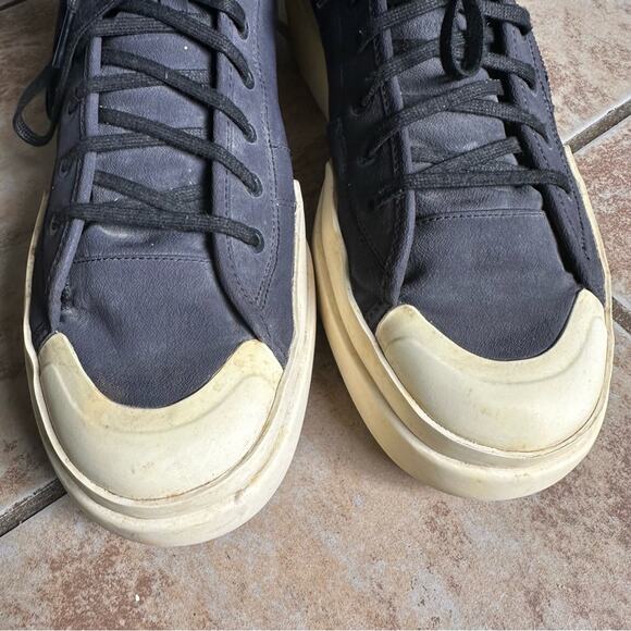 Adidas Y-3 Yohji Yamamoto Ajatu Court‎ High Size 12 1/2 Black Cream White - Picture 8 of 13